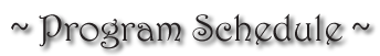 Program Schedule Text